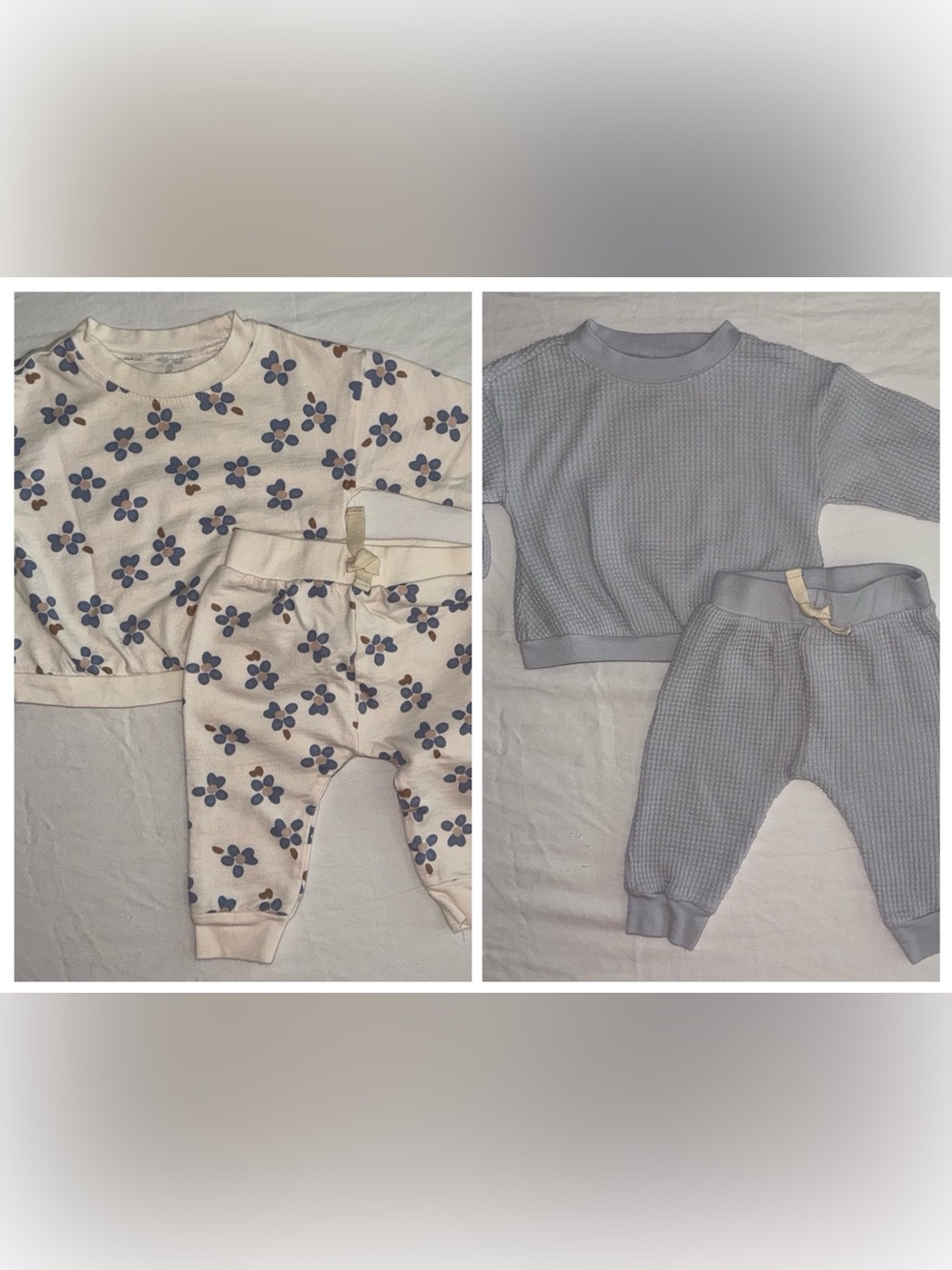 Carter’s Baby Girl blue floral 2-Piece Outfit Set Bundle 6M – 2 Sets